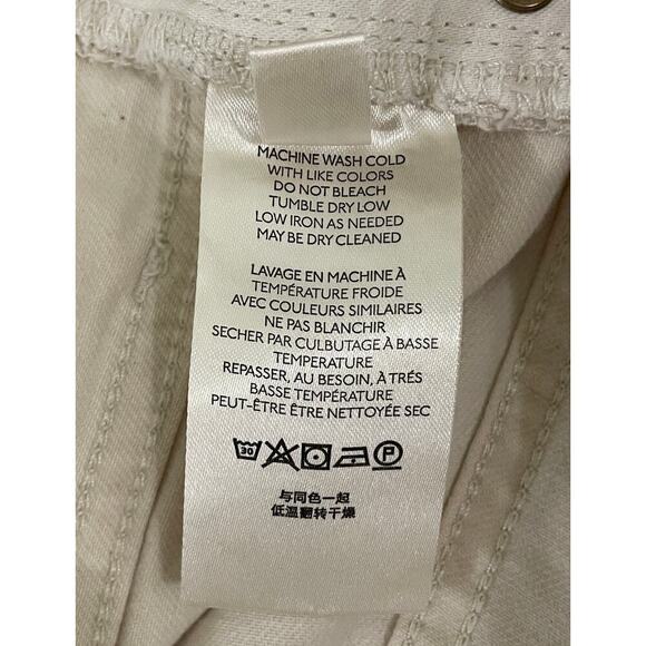 Anthropologie Maeve High Waist Wide-Leg Pants Ivory Size 30 Classic Casual - Picture 10 of 11